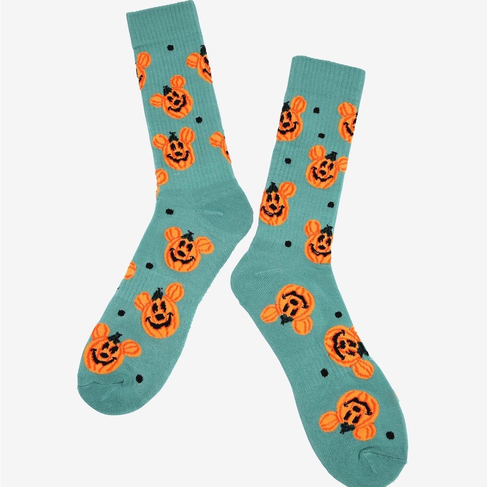 Disney Mickey Mouse Jack-O'Lantern Allover Print Crew Socks